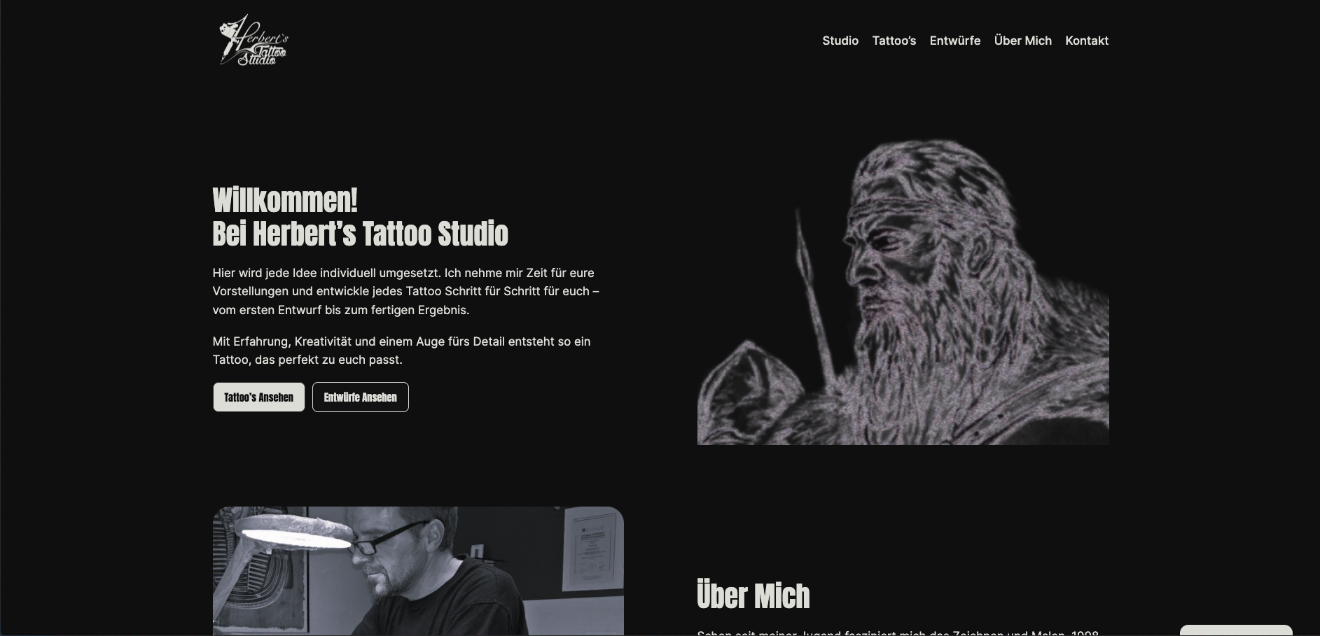 Herbert's Tattoo Studio Website